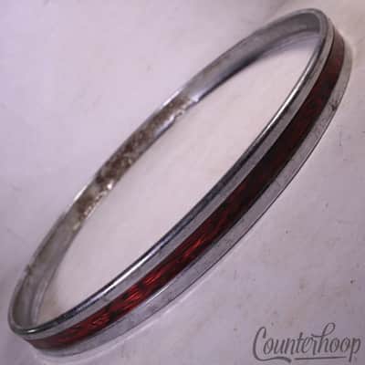 *Sonor 20" Red Wine Ripple Bass Drum Hoop Vintage 60s Teardrop Ferro-Manganese* image 1