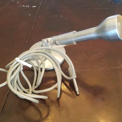 Sonotone CM-11 Space-age Ceramic Hi-Z Mic with stand 1960s Brushed Stainless image 1