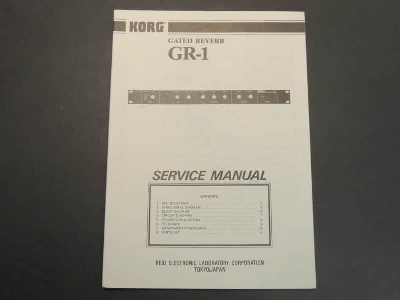 Korg GR-1 Service Manual [Three Wave Music] image 1