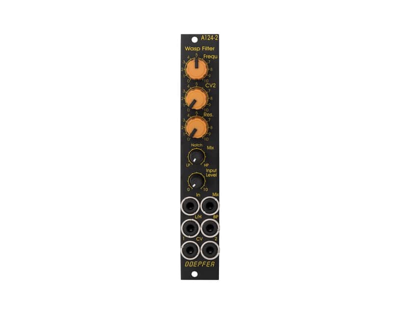 Doepfer A-124-2SE Wasp Filter Black/Yellow Slim Line Eurorack Module image 1