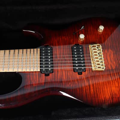 2016 Kiesel Carvin DC800 8 String Neck Thru Orangeburst Flamed image 23