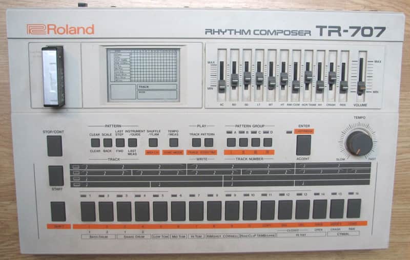 Roland TR-707 w/ Roland M-64C Cartridge, Manual & PSU – Complete Package image 1