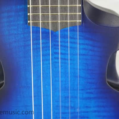 Ibanez AUP10FMNE-TBO Tenor Ukulele - Transparent Blue Sunburst Open Pore image 4
