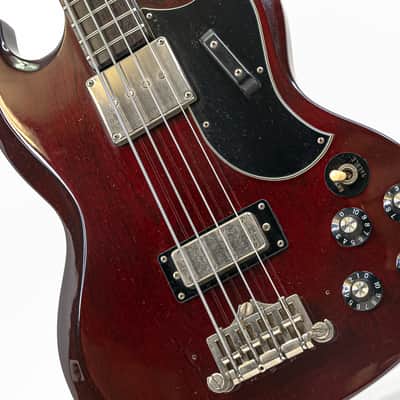 1981 Greco EB-500 SG Style Bass w/ Massive Sounding Mudbucker, Punchy Bridge Humbucker image 3