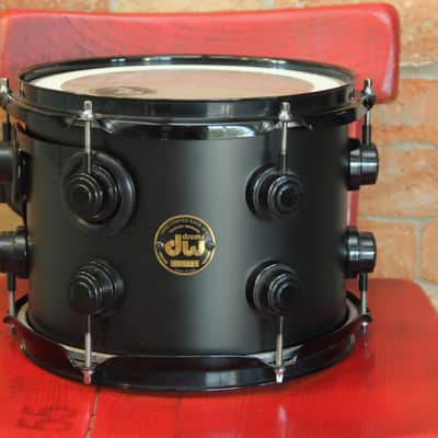 DW Collector's Drum Workshop  - matte black 10x8 rack tom image 1