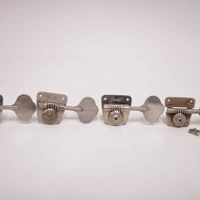 1973-1974 Vintage Fender Precision Jazz Bass NICKEL TUNERS with Bushings & Screws 1970 1971 1972 1975 Telecaster image 1