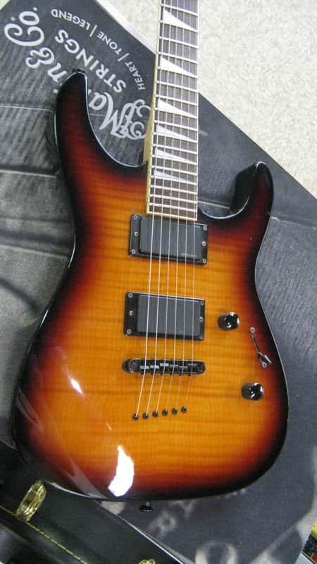 Jackson Japan DXMGT Flame Maple Sunburst 3x3 Headstock Shark Tooth