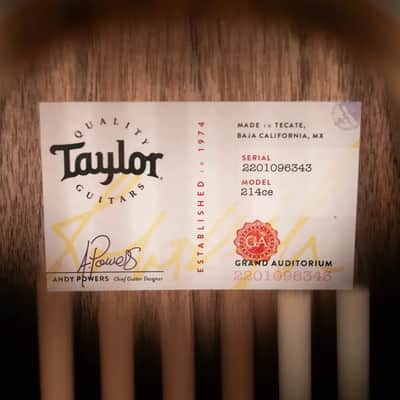 Taylor 214ce Grand Auditorium Acoustic/Electric Guitar with Gig Bag image 13