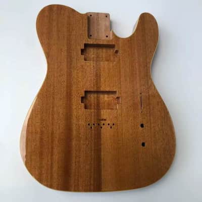 HH Mahogany Wood Guitar Tele Style Body image 1