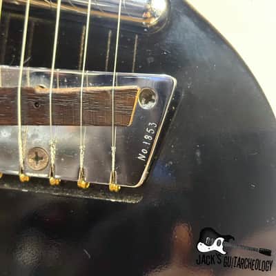 Jerry Jones Shorthorn Neptune III Electric Guitar (1990s - Black) image 5