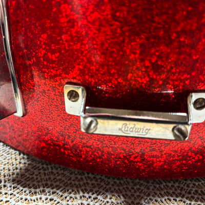 Ludwig Jazzfest 1963 - 5x14 Red Sparkle snare drum image 5