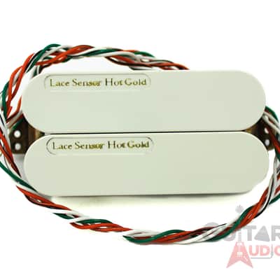 Lace Sensor Hot Gold Dually 12k Neck Humbucker Pickup, White, 22051-01 image 1