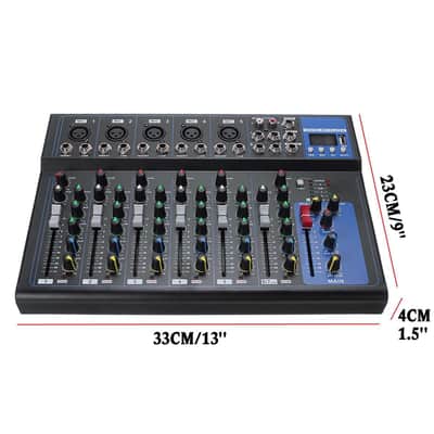 7 Channel Bluetooth Portable Audio Mixer with USB & Digital MP3 Player image 14