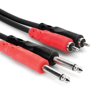 Hosa CPR203 Dual 1/4" TS to Dual RCA Stereo Interconnect - 3M image 1