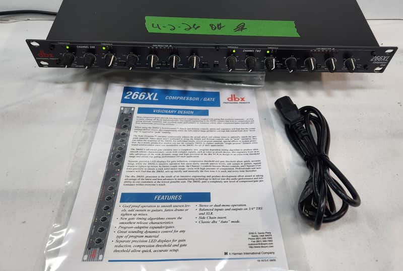 dbx 266XL Stereo Compressor / Limiter | Reverb Canada