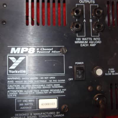 Yorkville Micromix MP8 8 Chan. Mixer Amp for Parts/Repair image 8