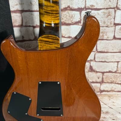 PRS Modern Eagle V Wood Library Yellow Tiger Natural Back Ziricote FB Paisley Case image 8