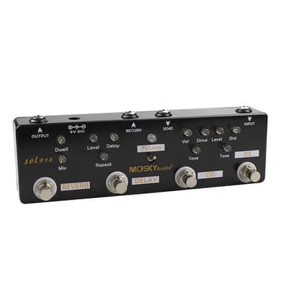 Mosky 5 in 1 Multieffects Pedal with Overdrive Distortion FX Loop Delay Reverb Effects Footswitch True bypass (Price includes the import duty for US buyer) image 4