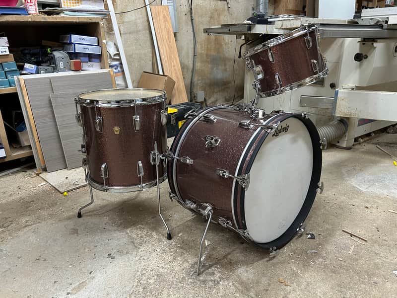 Ludwig Downbeat 1965 - Burgundy sparkle image 1