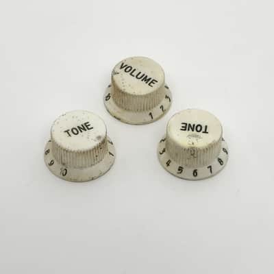 1954 Style Fender Stratocaster / Strat Short Skirt Bakelite Knobs Set - 54 - Aged - Relic - Extremely Rare! image 4