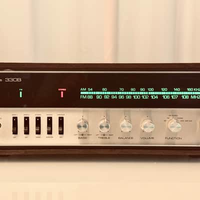 πΆβ¨ Harman Kardon 330B / HK 330B Vintage Stereo Receiver w/ Original Wood Cover β Serviced, Cleaned, Tested image 1