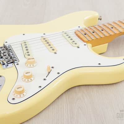 1994 Fender Custom Edition Yngwie Malmsteen Stratocaster ST72-140YM Yellow White w/ Dimarzio & Tweed Case, Japan MIJ image 6