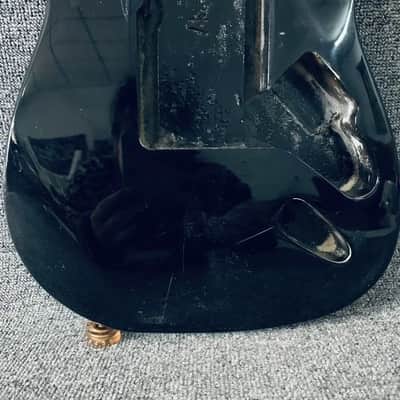 Black Stratocaster Style Guitar Body with Finish Damage image 6
