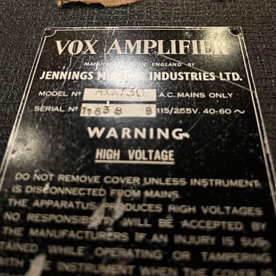Early 1960s Vox AC30/6 – JMI Era, Non–Top Boost – Original UK-Made Combo image 4