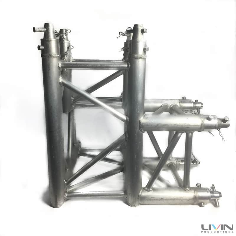 Global Truss SQ-4126 F34 12" Square Truss 1.64'/0.5m 3-Way 90-Degree Corner Junction image 1