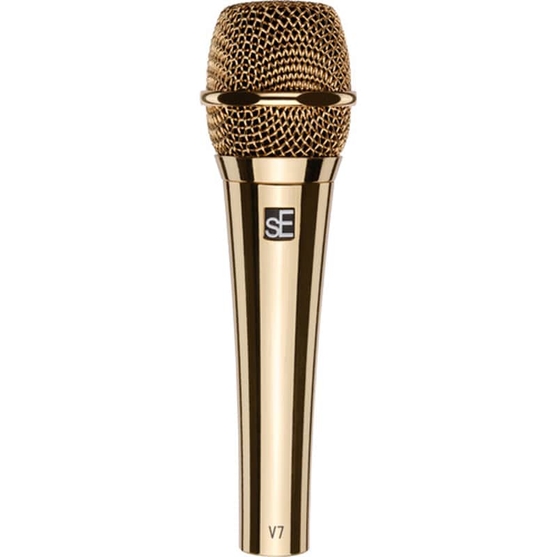 sE Electronics V7 GOLD Studio-grade Handheld Microphone Supercardioid 24 Carat gold-plated (Open Box) image 1