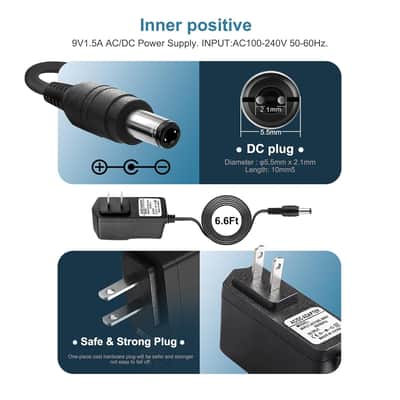 9V AC/DC Boss Guitar Pedal Adapter Charger with Boss PSA-120S DS-1 RC-1 RC-3 TU-2 TU-3 SD-1 RV-5 RV-6 DD-3 DD-7 DD-20 ME-50 ME-80 GT-10 HM-2 GT-1B Power Cable Cord image 2
