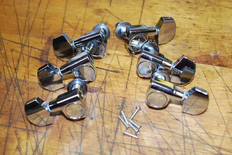 New Old Stock Ping 3x3 Chrome Guitar Tuners with installation Screws #2 image 1