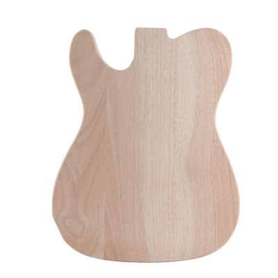 Unfinished Mahogany Wood F Hole Wood Tele Style Electric Guitar Body image 5