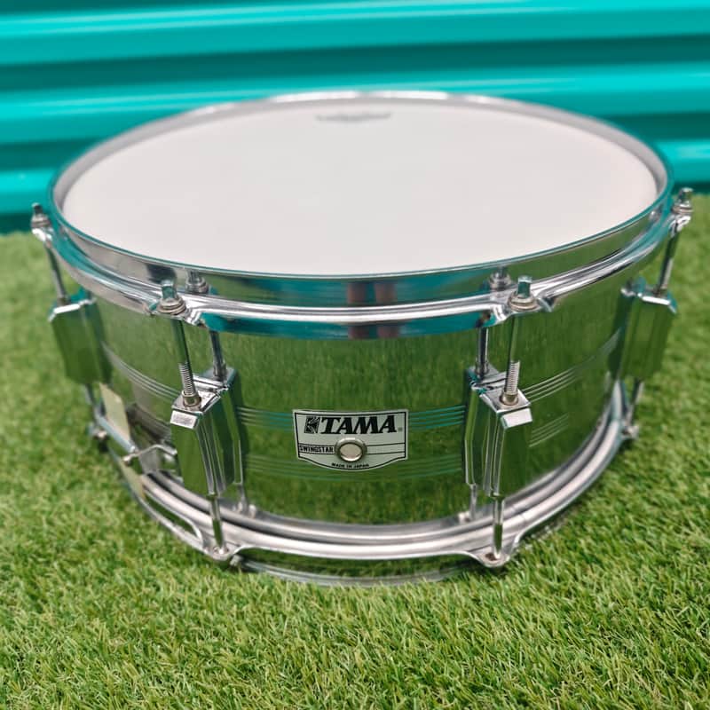 ⚡TAMA Swingstar 14"X6.5" Chrome Steel Snare Drum Made in Japan*NEW HEADS* image 1