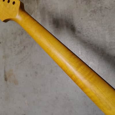 Tinted Flame Maple Strat Neck fits fender Stratocaster body 22 frets image 8