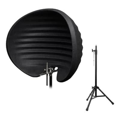 Aston Microphones Halo Reflection Filter (Black) with Reflection Filter Tripod Mic Stand Bundle image 1
