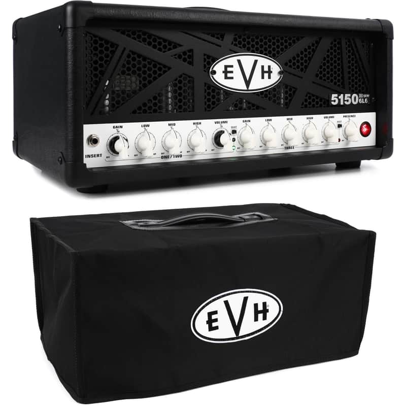 EVH 5150III 50-watt 6L6 Tube Head with Cover - Black image 1