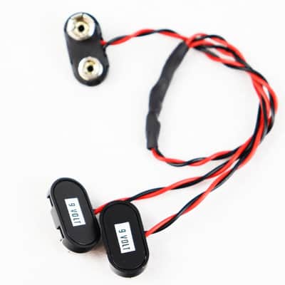 18 Volt Mod + 2x 9v Batteries + Battery Insulators for EMG & Active guitar Bass Pickups 9v Harness image 2
