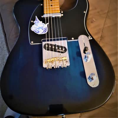 DRAGONFIRE CUSTOM TELECASTOR 2021 BLUE BURST /BLACK image 6