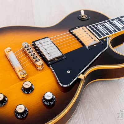 1977 Gibson Les Paul Custom Vintage Guitar Tobacco Sunburst w/ T Tops, Case image 6