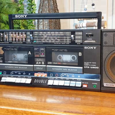 Vintage 1985 Sony CFS-W600 Boombox Cassette Radio +BONUS Bluetooth! image 2