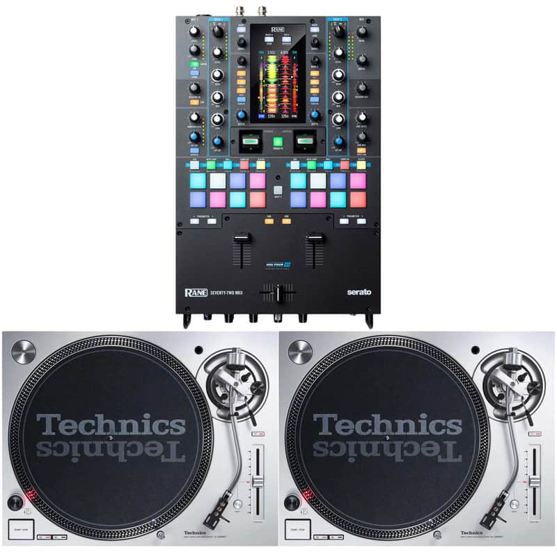 Rane Seventy-Two MKII 2-channel DJ Mixer, (2) Technics SL-1200MK7 Turntables (Silver) Bundle image 1