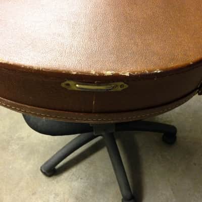 Gibson Vintage Hardshell Case 1950,s Brown 4 latch case image 7
