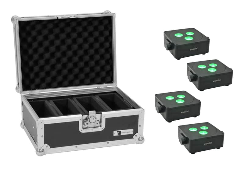 eurolite 4x Akku IP Flat Light 3 sw image 1