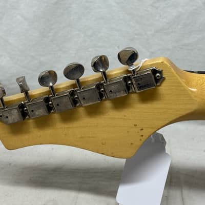 Maghini Guitars Skylark Baritone Guitar with COA + Gator Case 2023 - Lightly Aged Jade Metallic image 9