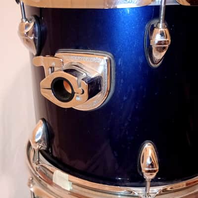 TAYE RACK TOMS PAIR - NAVY BLUE LACQUER - FREE SHIP TO C-USA! image 7