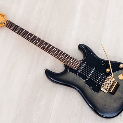 1990 Fender Pro Feel Stratocaster STR-680 SSH Blueberry Sunburst w/ Floyd Rose, Japan MIJ Fujigen image 12