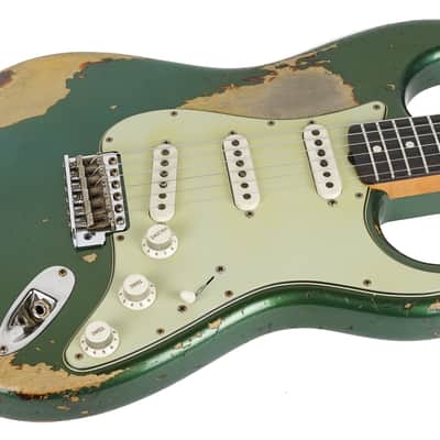 New Fender Custom Shop Levi Perry Masterbuilt '60 Stratocaster Heavy Relic Aged Sherwood Metallic image 6