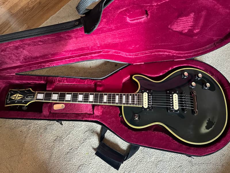 1980 Aria Pro II Les Paul Custom - Kirk Hammett Vibes - Ebony Blacked Out image 1