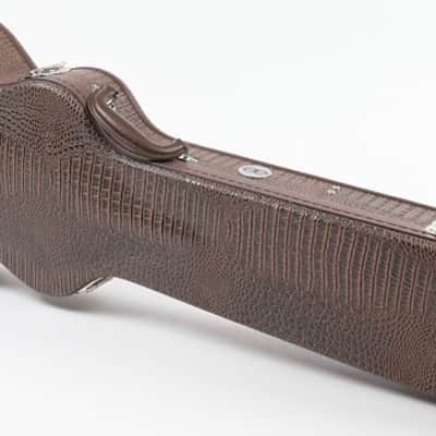 Allen Eden Brown Alligator Skin Hardshell Guitar Case for Arch Top Les Paul Styles image 1